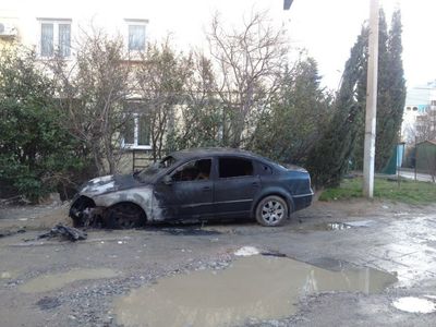 За шесть январских дней в Ялте сгорели 13 автомобилей