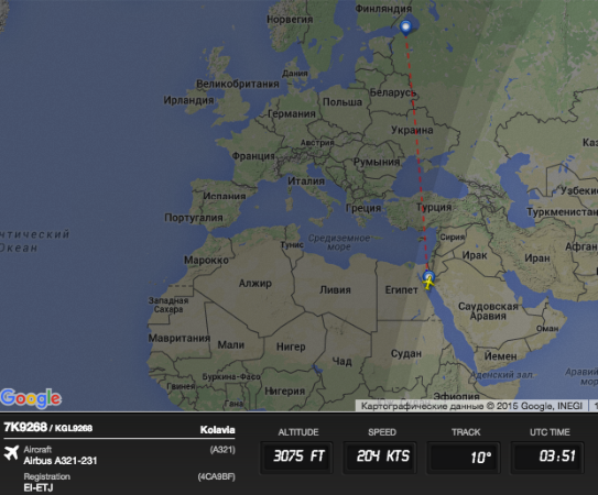 Сегодня в Египте разбился самолет с россиянами на борту
