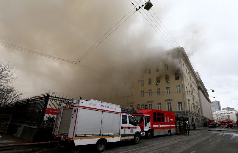 пожар в Министерстве обороны