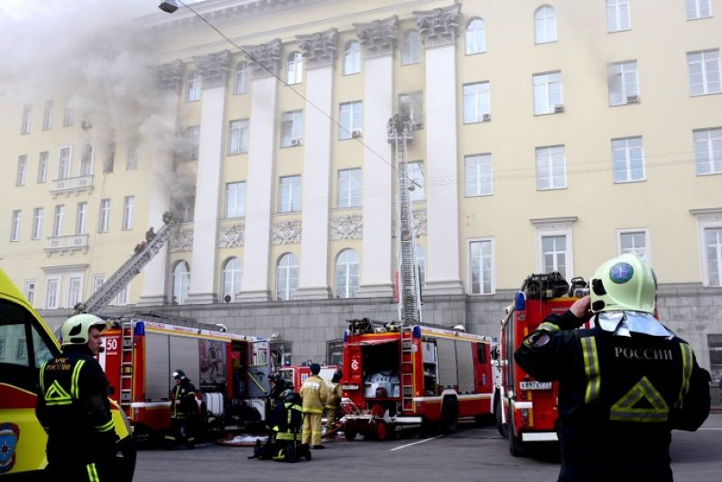 пожар в Министерстве обороны