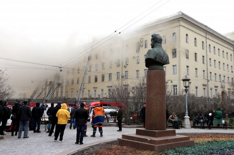 пожар в Министерстве обороны