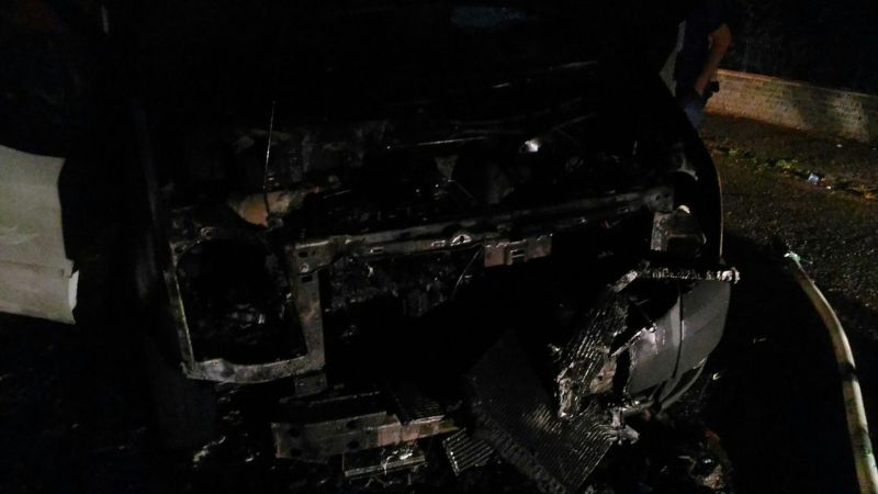 в Алупке сгорела машина