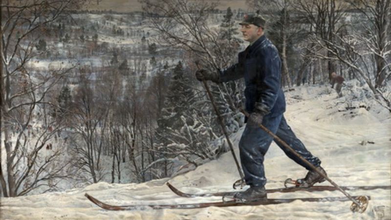 Исаак Бродский Ворошилов на лыжной прогулке 1937
