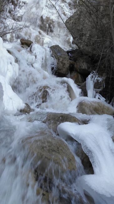 Водопад Учан-Су сковало льдом - Ялта-24 - ВСЕ ГОРОДСКИЕ СОБЫТИЯ