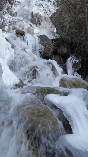 Водопад Учан-Су зимой