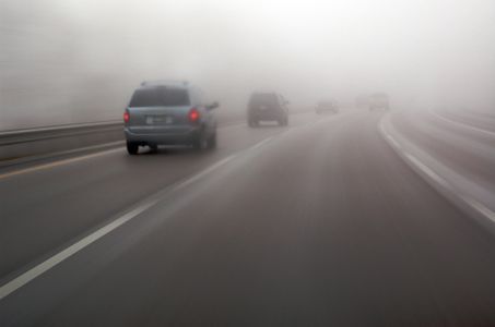 Туман на дорогах Ялты