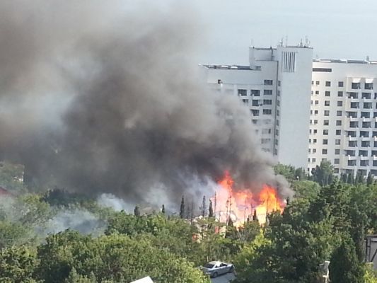 Пожар в Форосе