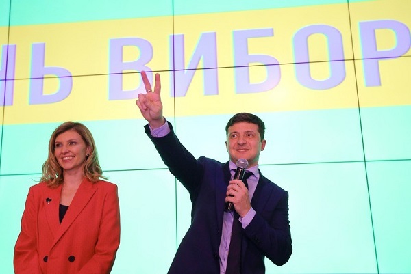 Владимир Зеленский с супругой