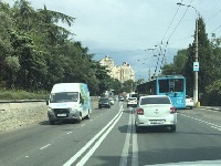Разметка на дороге в Ялте