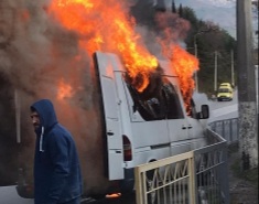 Поджог микроавтобуса в Ялте