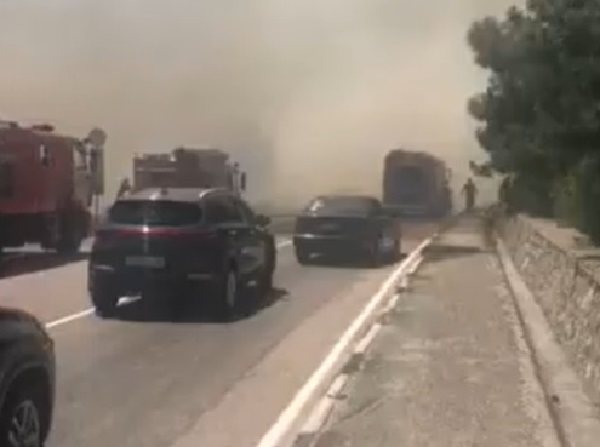 Пожар в Ялте