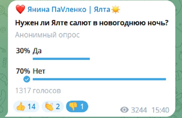 Нужен ли Ялте салют в новогоднюю ночь? 