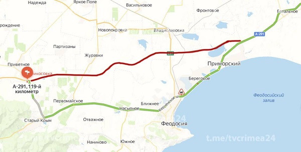 В Крыму пожар на полигоне - людей временно отселяют, трасса «Таврида» перекрыта